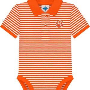 Clemson Striped Baby One Piece